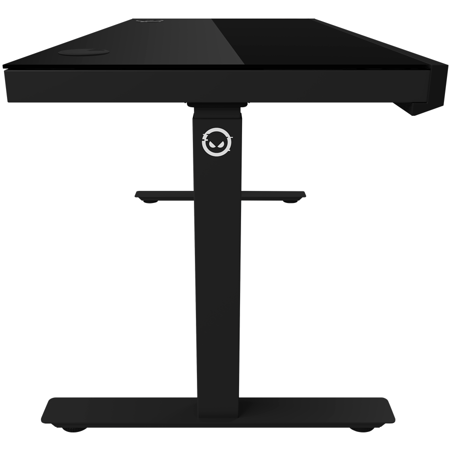 Dual-motor sit/stand adjustable-height gaming desk with wireless charger
