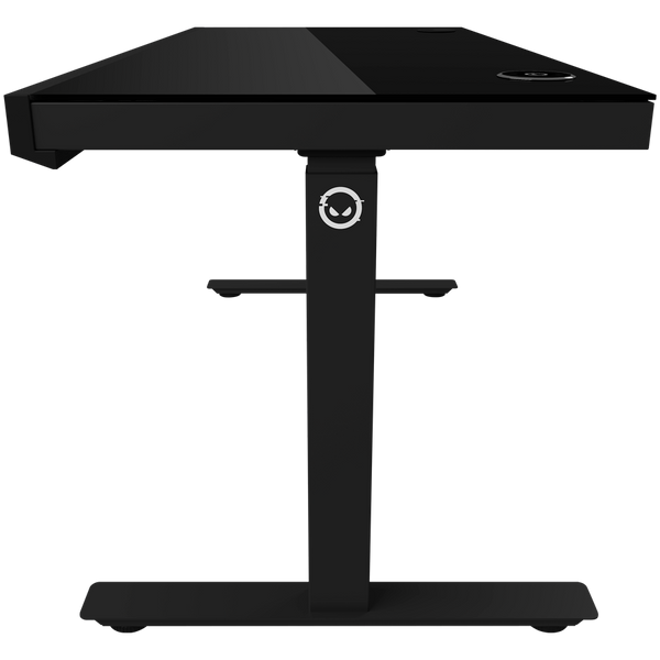 Dual-motor sit/stand adjustable-height gaming desk with wireless charger