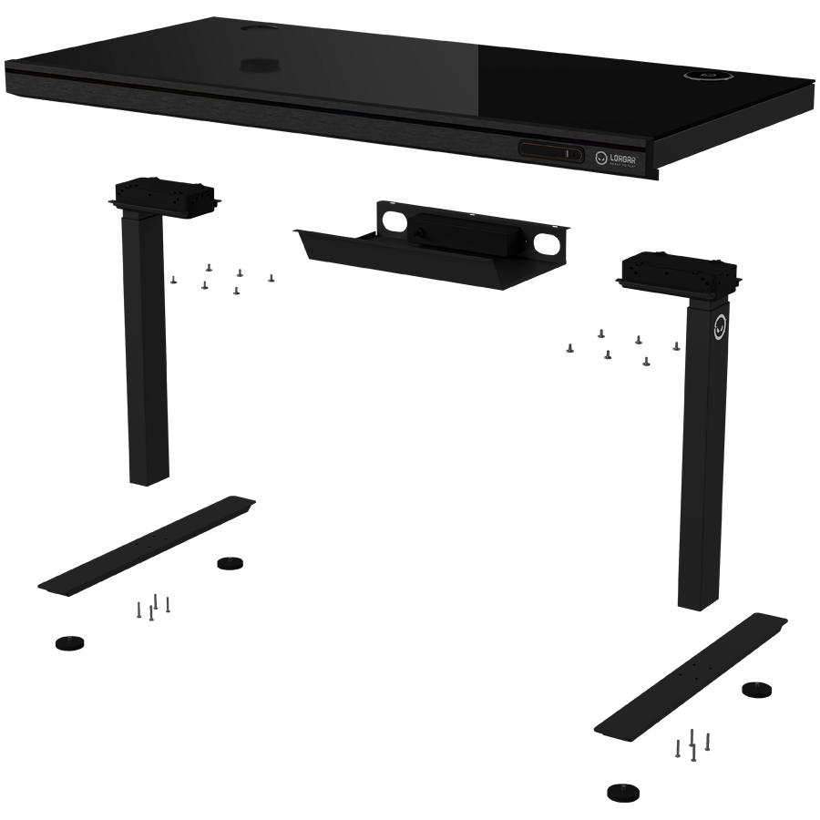 Dual-motor sit/stand adjustable-height gaming desk with wireless charger