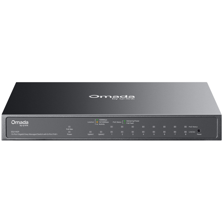 TP-Link ES210GP Omada 10-Port Gigabit Easy Managed Switch with 8-Port PoE+ Glavna slika proizvoda