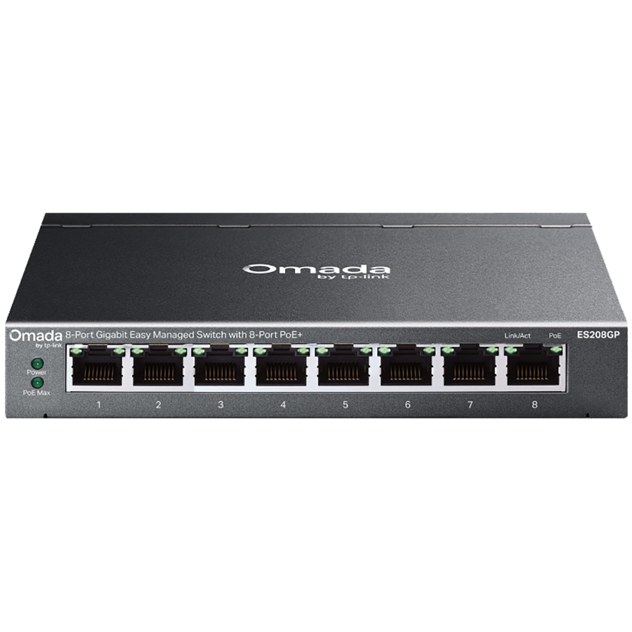 TP-Link ES208GP Omada 8-Port Gigabit Easy Managed Switch with 8-Port PoE+ Glavna slika proizvoda