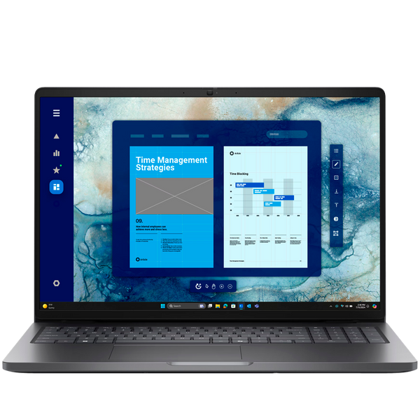 Dell Pro 16 PC16250, 16" FHD+ (1920x1200), Intel Core 5 120U, 1x 16GB DDR5, M.2 512GB SSD, Intg GPU, Wi-Fi 6E, BT 5.3, 2x USB 3.2, 1x USB-C 3.2, 1x USB-C THB 4, HDMI, RJ-45, FgrPr, Backlit KB, 55Wh, Ubuntu