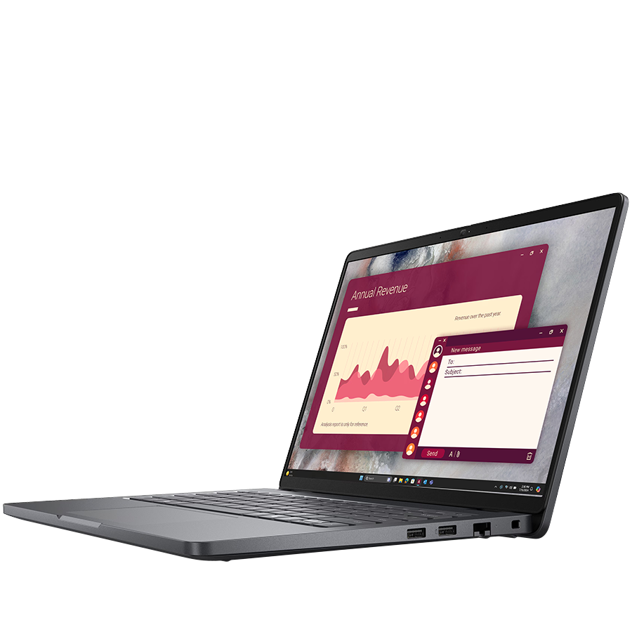 Dell Pro 14 PC14250, 14" FHD+ (1920x1200), Intel Core 5 120U, 1x 16GB DDR5, M.2 512GB SSD, Int GPU, WiFi 6E + BT 5.3, FHD IR Cam, 2x USB 3.2, 1x USB C 3.2, 1x USB C THB4, RJ-45, FgrPr, Backlit kb, 55Wh, W11Pro