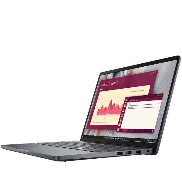 Dell Pro 14 PC14250, 14" FHD+ (1920x1200), Intel Core 5 120U, 1x 16GB DDR5, M.2 512GB SSD, Int GPU, WiFi 6E + BT 5.3, FHD IR Cam, 2x USB 3.2, 1x USB C 3.2, 1x USB C THB4, RJ-45, FgrPr, Backlit kb, 55Wh, Ubuntu