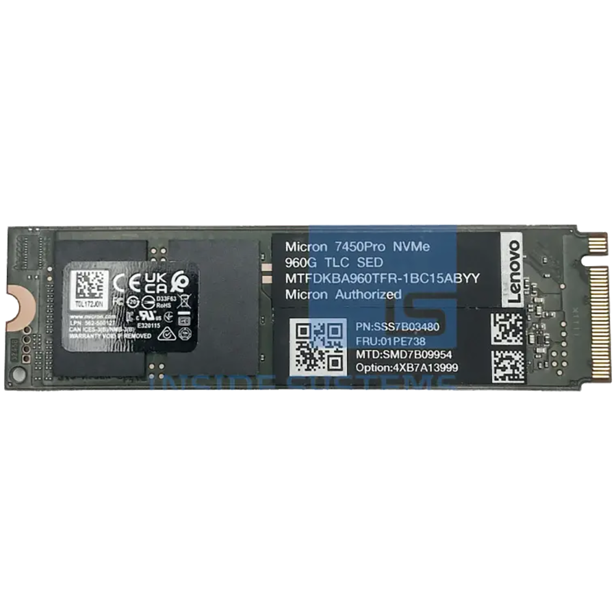Lenovo ThinkSystem M.2 7450 PRO 960GB Read Intensive NVMe PCIe 4.0 x4 NHS SSD Glavna slika proizvoda