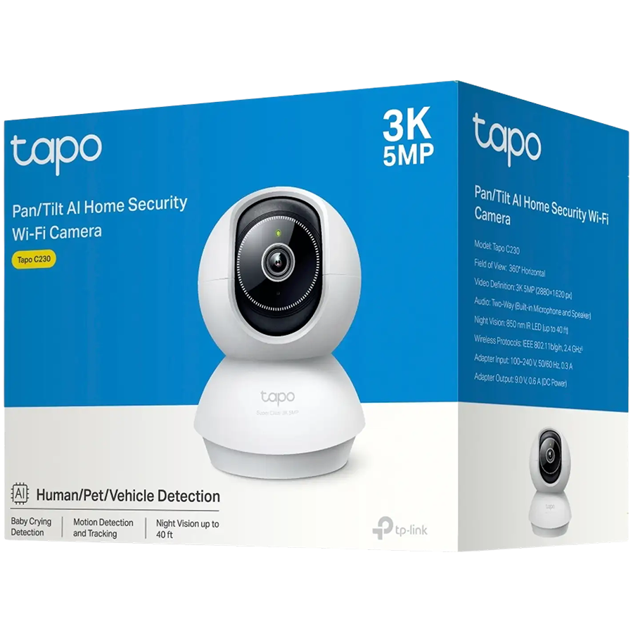 TP-Link Tapo C230 Pan/Tilt AI Home Security Wi-Fi Camera Glavna slika proizvoda