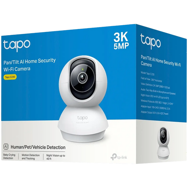 TP-Link Tapo C230 Pan/Tilt AI Home Security Wi-Fi Camera