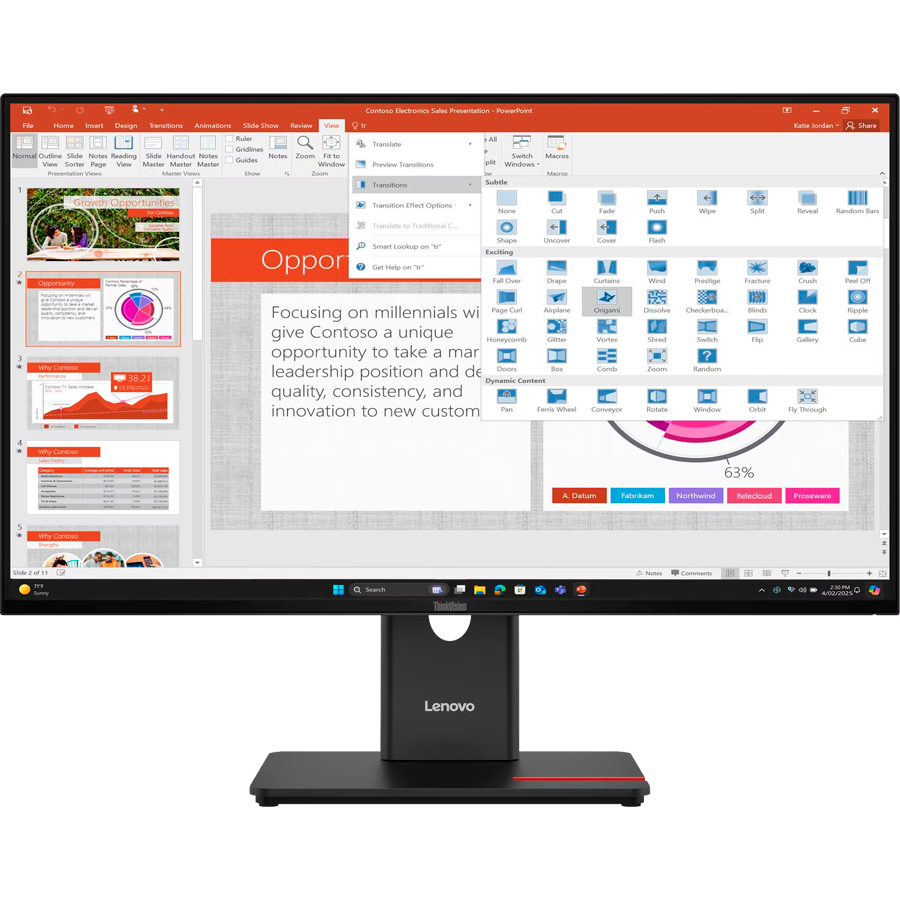 Lenovo ThinkVision T27-40 Monitor 27" IPS