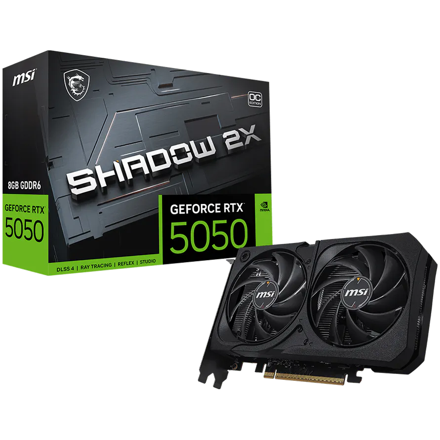 MSI Gaming RTX 5050 8G Shadow 2X OC Graphics Card (8GB GDDR6
