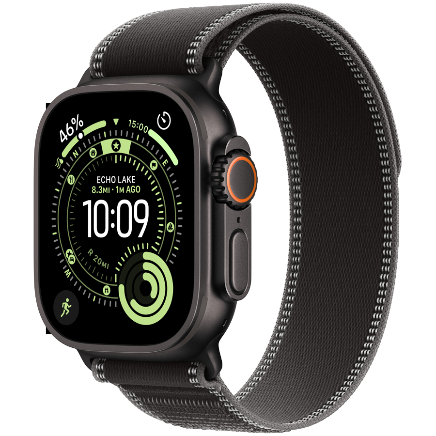 Apple Watch Ultra 3 Cellular 49mm Black Titanium Case with Black/Charcoal Trail Loop - M/L Glavna slika proizvoda
