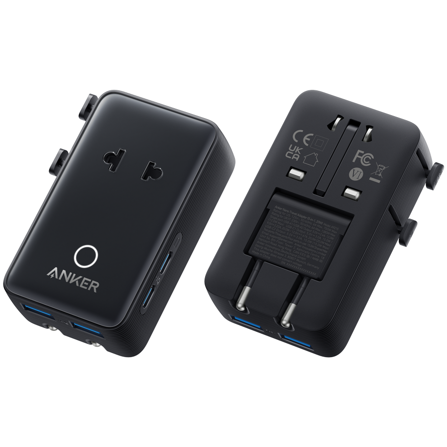 Anker Nano Travel Adapter (5-in-1, 20W) Black Glavna slika proizvoda