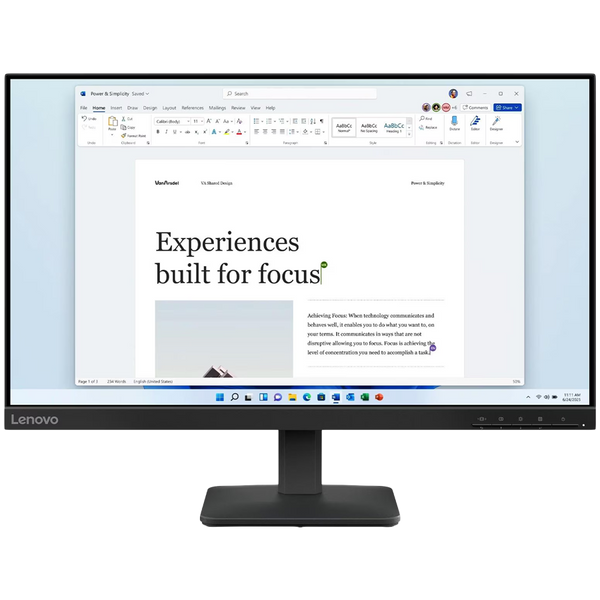 Lenovo Monitor LED L24-4e 23.8" IPS 1920x1080 3ms 1300:1 250cd Anti-Glare VGA HDMI Tilt 3y