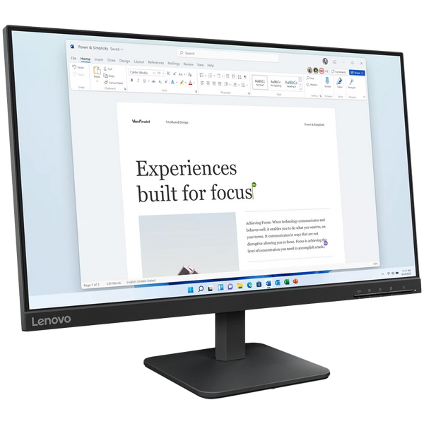 Lenovo Monitor LED L24-4e 23.8" IPS 1920x1080 3ms 1300:1 250cd Anti-Glare VGA HDMI Tilt 3y