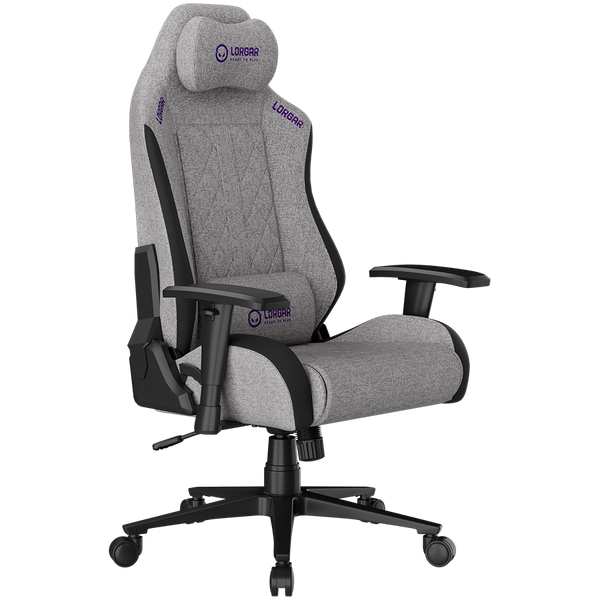 LORGAR CHA41, Ergonomic Gaming Chair Advanced, premium anti-stain fabric, Grey