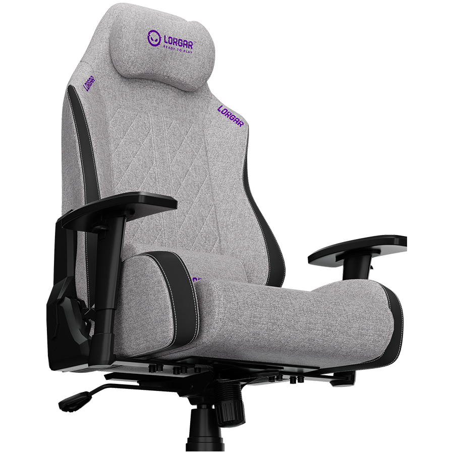 LORGAR CHA41, Ergonomic Gaming Chair Advanced, premium anti-stain fabric, Grey