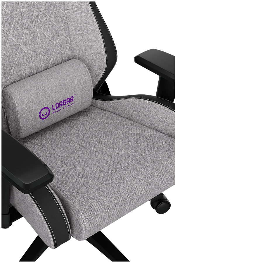 LORGAR CHA41, Ergonomic Gaming Chair Advanced, premium anti-stain fabric, Grey