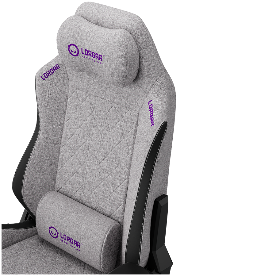 LORGAR CHA41, Ergonomic Gaming Chair Advanced, premium anti-stain fabric, Grey