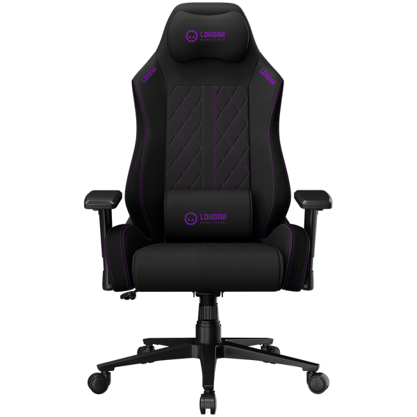 LORGAR CHA41, Ergonomic Gaming Chair Advanced, premium anti-stain fabric, Black/purple