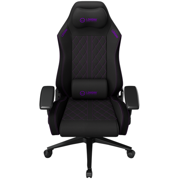 LORGAR CHA41, Ergonomic Gaming Chair Advanced, premium anti-stain fabric, Black/purple