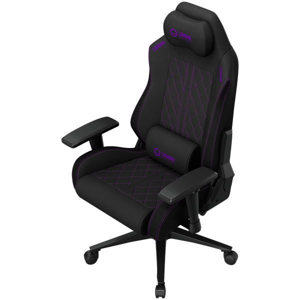 LORGAR CHA41, Ergonomic Gaming Chair Advanced, premium anti-stain fabric, Black/purple