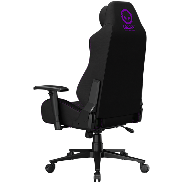 LORGAR CHA41, Ergonomic Gaming Chair Advanced, premium anti-stain fabric, Black/purple