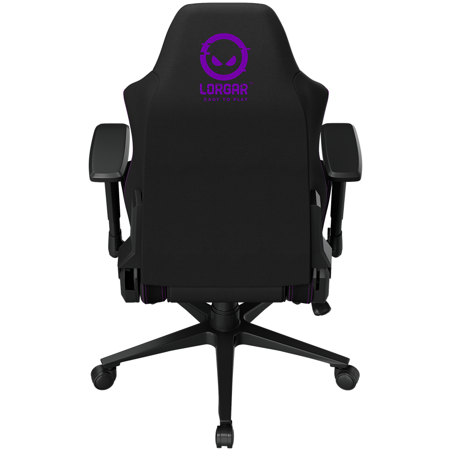 LORGAR CHA41, Ergonomic Gaming Chair Advanced, premium anti-stain fabric, Black/purple