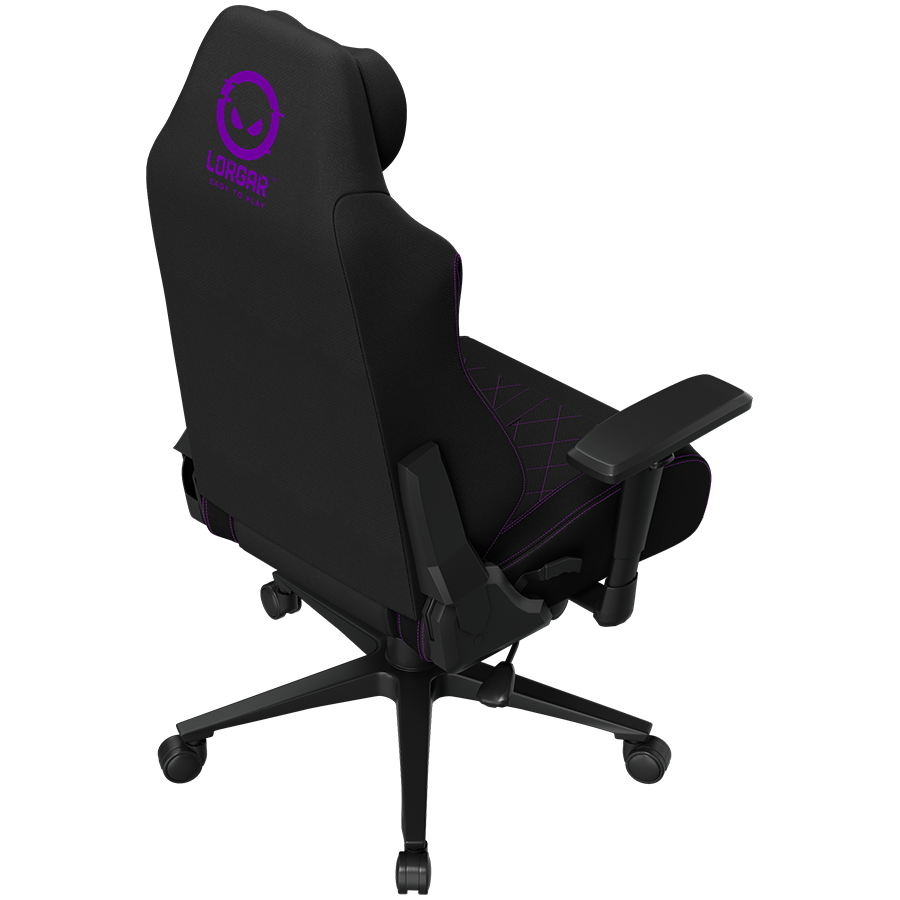 LORGAR CHA41, Ergonomic Gaming Chair Advanced, premium anti-stain fabric, Black/purple