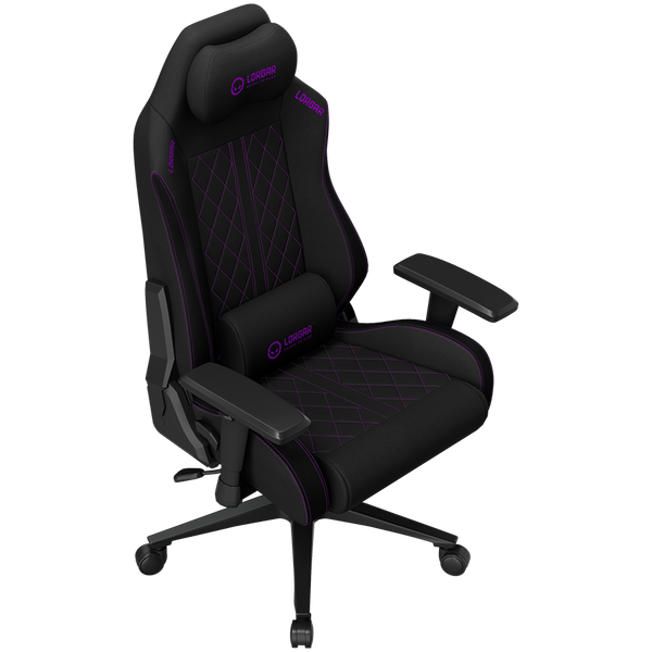 LORGAR CHA41, Ergonomic Gaming Chair Advanced, premium anti-stain fabric, Black/purple
