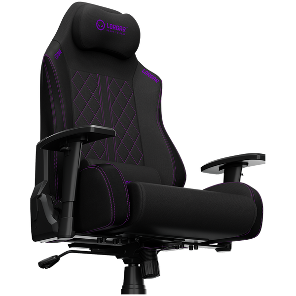 LORGAR CHA41, Ergonomic Gaming Chair Advanced, premium anti-stain fabric, Black/purple