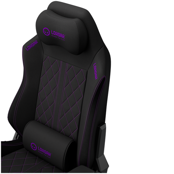 LORGAR CHA41, Ergonomic Gaming Chair Advanced, premium anti-stain fabric, Black/purple