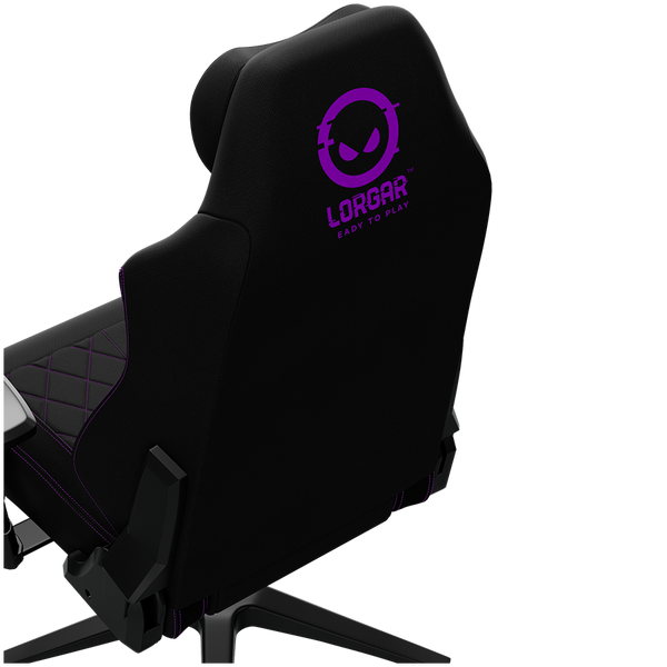 LORGAR CHA41, Ergonomic Gaming Chair Advanced, premium anti-stain fabric, Black/purple