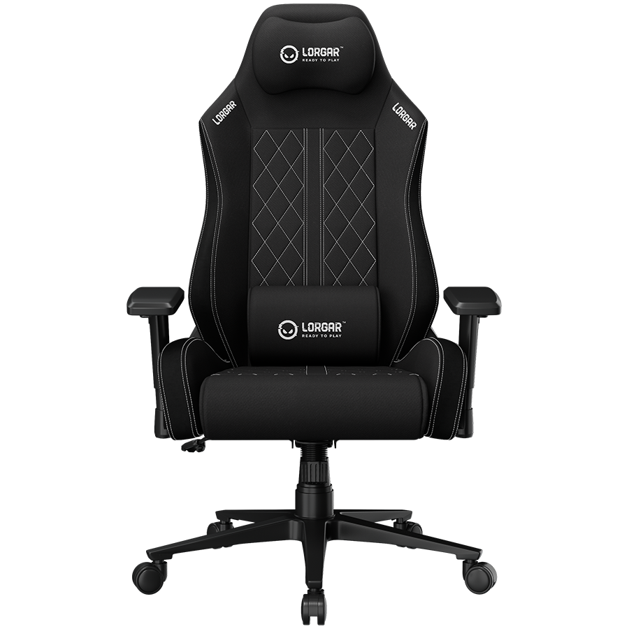 LORGAR CHA41, Ergonomic Gaming Chair Advanced, premium anti-stain fabric, Black/white Glavna slika proizvoda