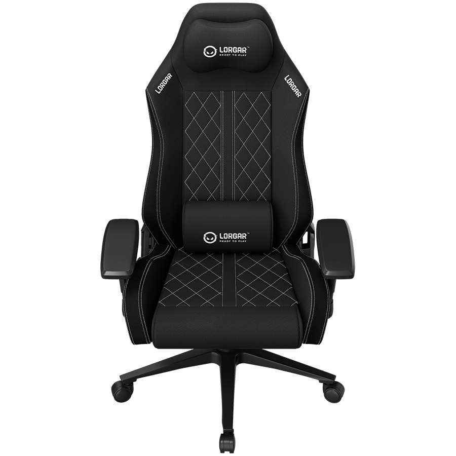 LORGAR CHA41, Ergonomic Gaming Chair Advanced, premium anti-stain fabric, Black/white