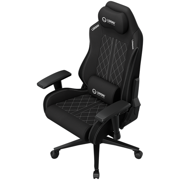 LORGAR CHA41, Ergonomic Gaming Chair Advanced, premium anti-stain fabric, Black/white