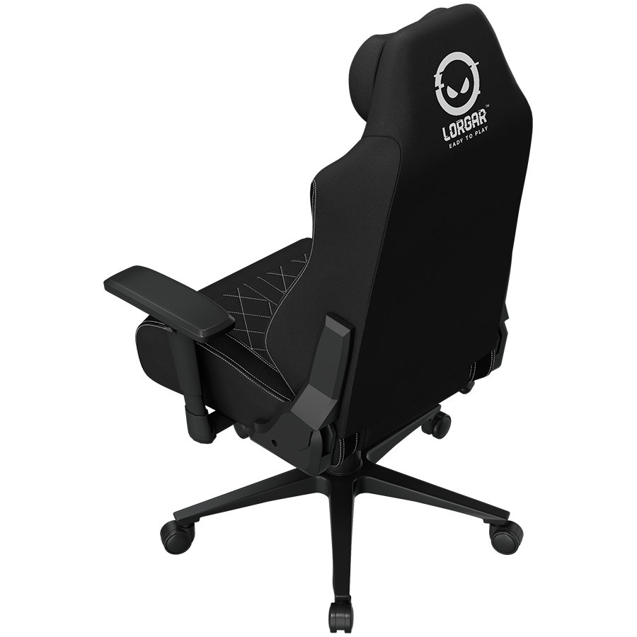 LORGAR CHA41, Ergonomic Gaming Chair Advanced, premium anti-stain fabric, Black/white