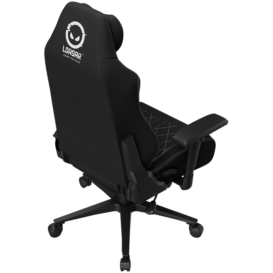 LORGAR CHA41, Ergonomic Gaming Chair Advanced, premium anti-stain fabric, Black/white