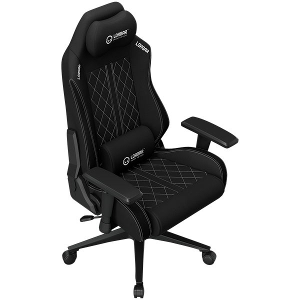 LORGAR CHA41, Ergonomic Gaming Chair Advanced, premium anti-stain fabric, Black/white