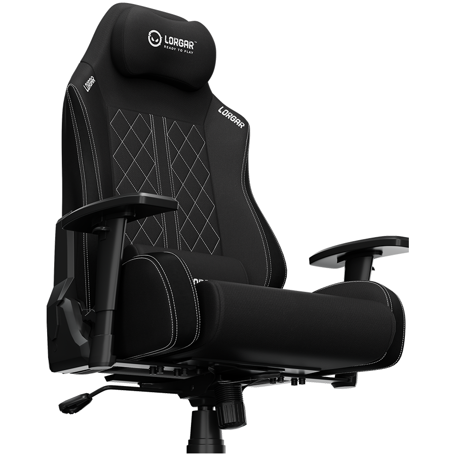LORGAR CHA41, Ergonomic Gaming Chair Advanced, premium anti-stain fabric, Black/white