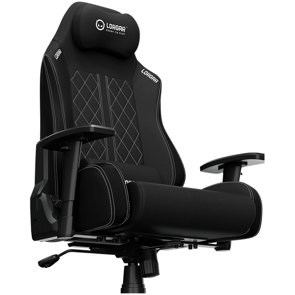 LORGAR CHA41, Ergonomic Gaming Chair Advanced, premium anti-stain fabric, Black/white