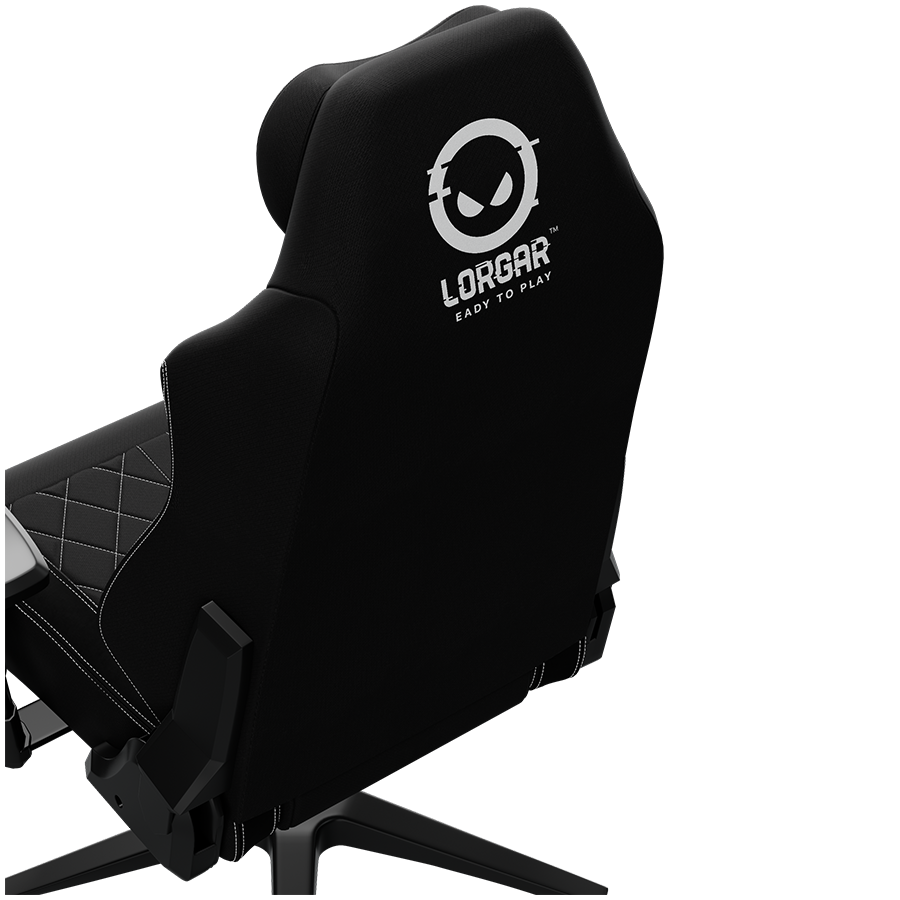 LORGAR CHA41, Ergonomic Gaming Chair Advanced, premium anti-stain fabric, Black/white