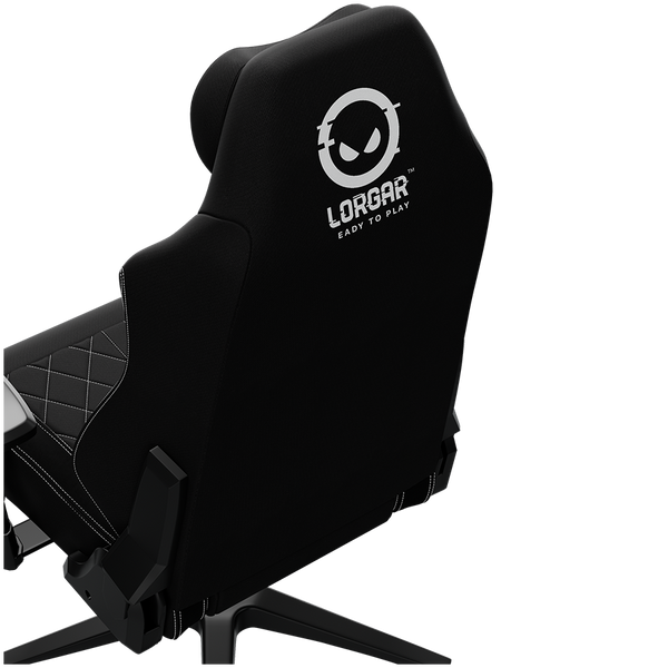 LORGAR CHA41, Ergonomic Gaming Chair Advanced, premium anti-stain fabric, Black/white