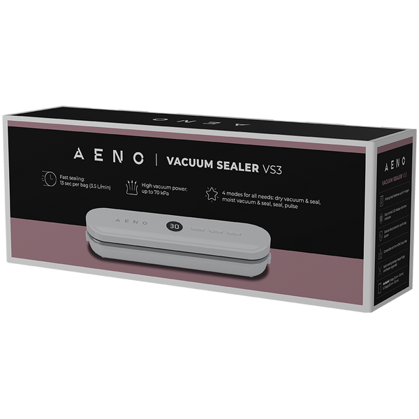 Vacuum Sealer, white, LED display, 80W
