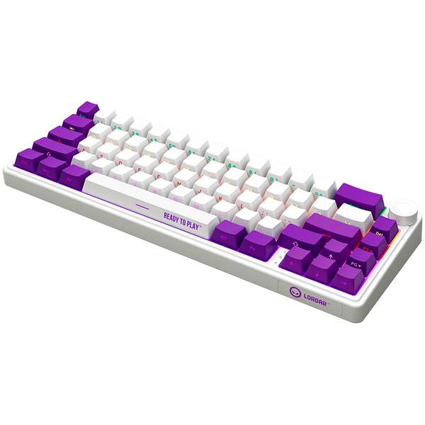 LORGAR KBP70MW, Wireless 65% Mechanical Gaming Keyboard Pro, White