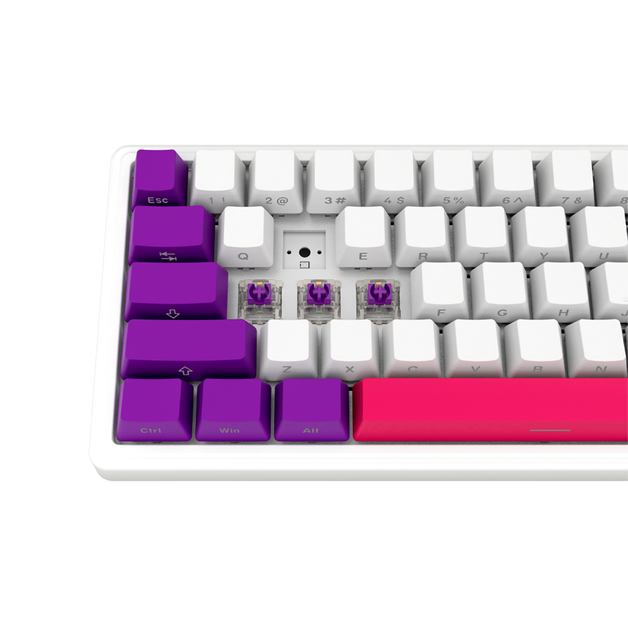 LORGAR KBP70MW, Wireless 65% Mechanical Gaming Keyboard Pro, White