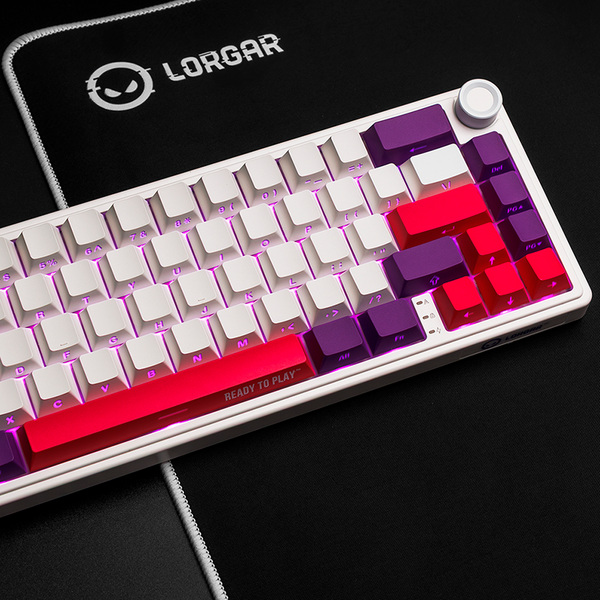 LORGAR KBP70MW, Wireless 65% Mechanical Gaming Keyboard Pro, White