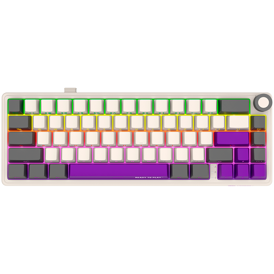 LORGAR KBP70MW, Wireless 65% Mechanical Gaming Keyboard Pro, Beige