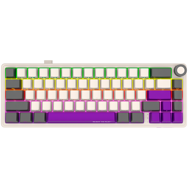 LORGAR KBP70MW, Wireless 65% Mechanical Gaming Keyboard Pro, Beige
