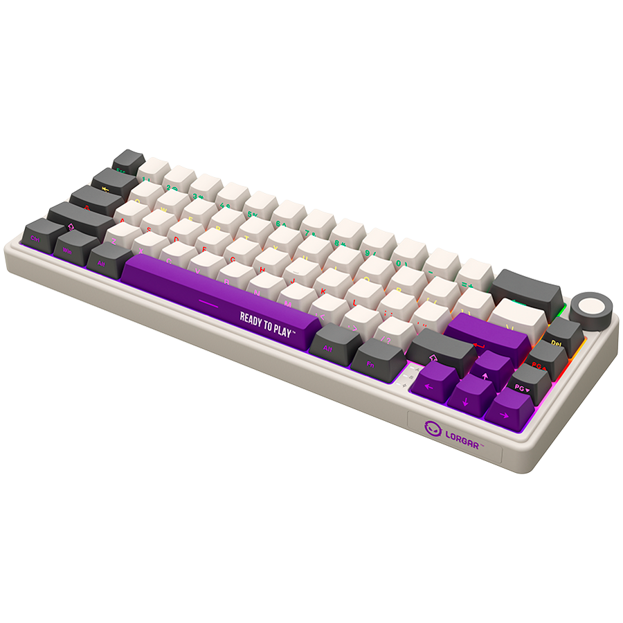 LORGAR KBP70MW, Wireless 65% Mechanical Gaming Keyboard Pro, Beige