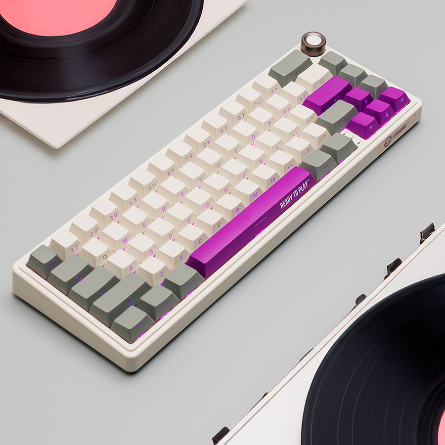 LORGAR KBP70MW, Wireless 65% Mechanical Gaming Keyboard Pro, Beige