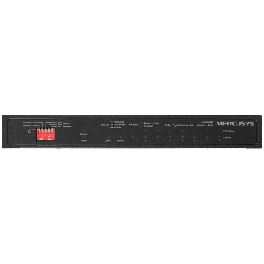 Mercusys MS112GMP 12-Port Gigabit Desktop Switch with 8-Port PoE+
